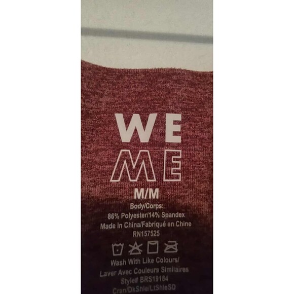 We Me | Maroon Color Block Leggings M - Picture 3 of 3